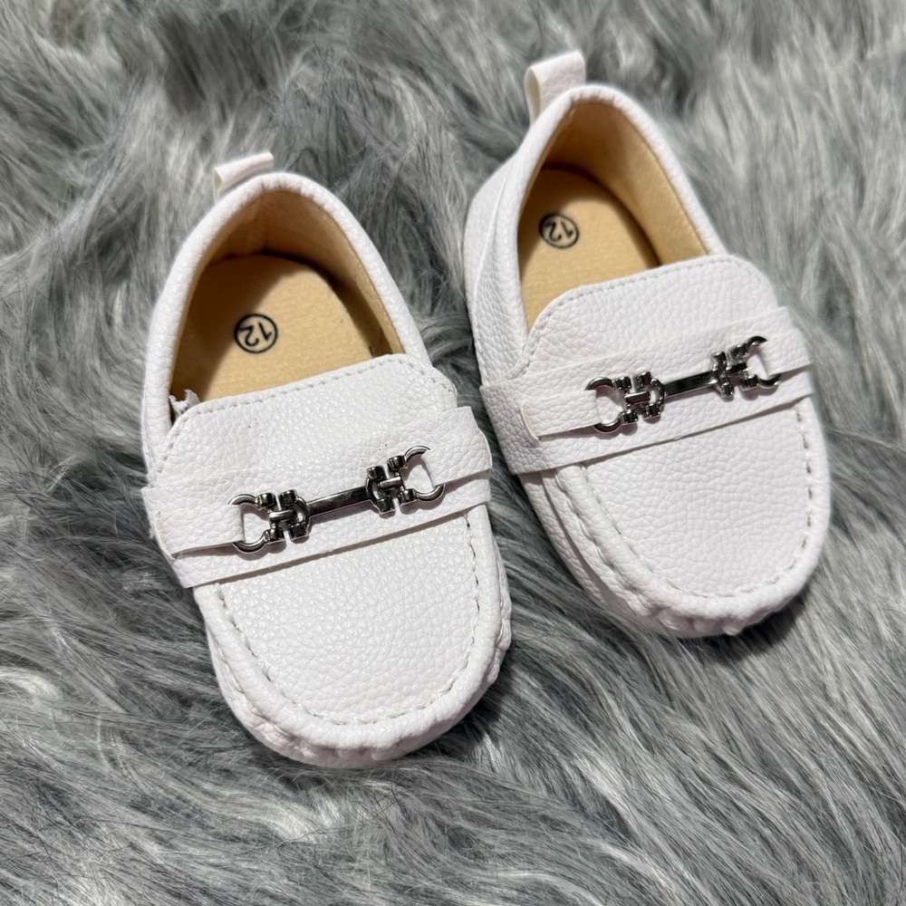 White Baby Loafers